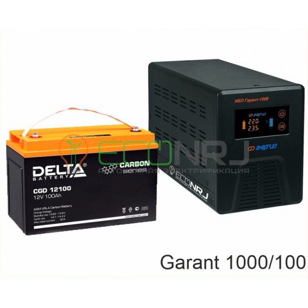Инвертор (ИБП) Энергия ПН-1000 + Аккумуляторная батарея Delta CGD 12100