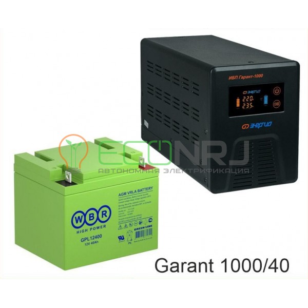 Инвертор (ИБП) Энергия ПН-1000 + Аккумуляторная батарея WBR GPL12400