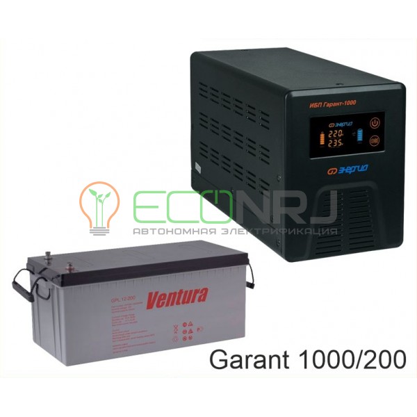 Инвертор (ИБП) Энергия ПН-1000 + Аккумуляторная батарея Ventura GPL 12-200