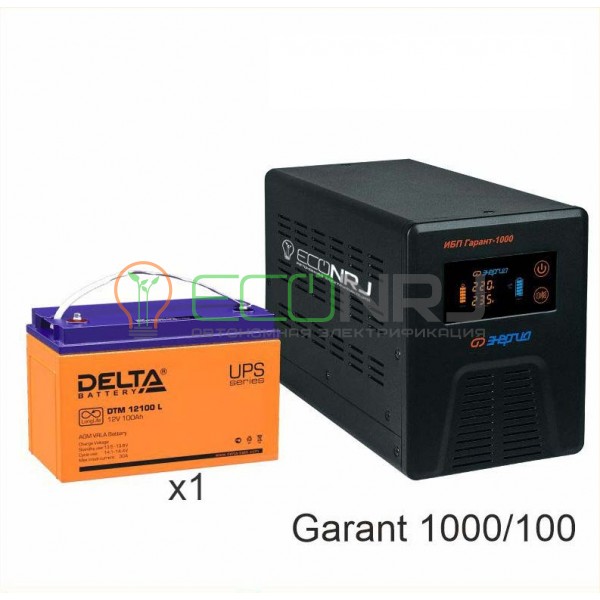 Инвертор (ИБП) Энергия ПН-1000 + Аккумуляторная батарея Delta DTM 12100 L