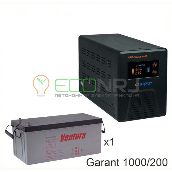 Инвертор (ИБП) Энергия ПН-1000 + Аккумуляторная батарея Ventura GPL 12-200