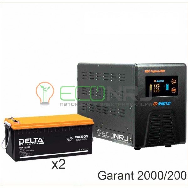 Инвертор (ИБП) Энергия ПН-2000 + Аккумуляторная батарея Delta CGD 12200