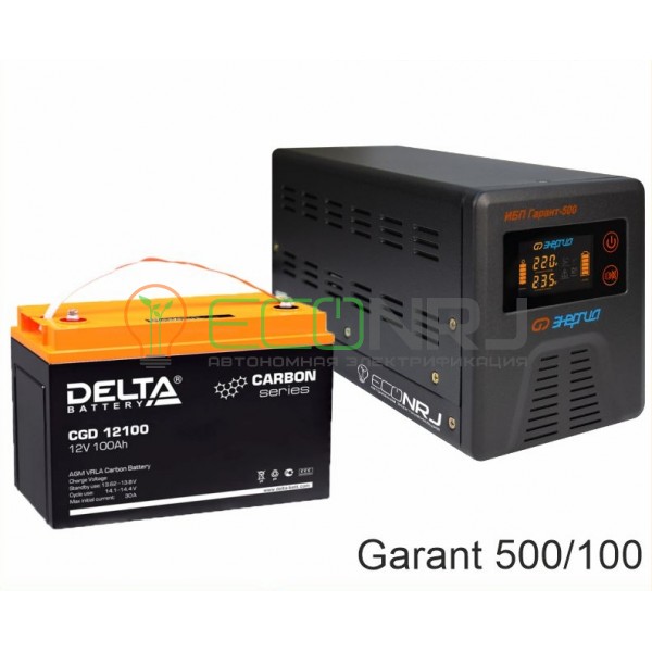 ИБП (инвертор) Энергия Гарант 500(пн-500) + Аккумуляторная батарея Delta CGD 12100