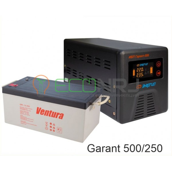ИБП (инвертор) Энергия Гарант 500(пн-500) + Аккумуляторная батарея Ventura GPL 12-250