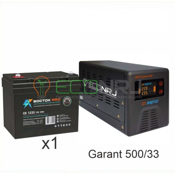 ИБП (инвертор) Энергия Гарант 500(пн-500) + Аккумуляторная батарея Восток PRO СК-1233
