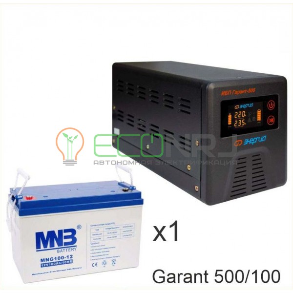 ИБП (инвертор) Энергия Гарант 500(пн-500) + Аккумуляторная батарея MNB MNG100-12