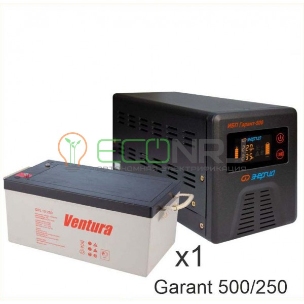 ИБП (инвертор) Энергия Гарант 500(пн-500) + Аккумуляторная батарея Ventura GPL 12-250
