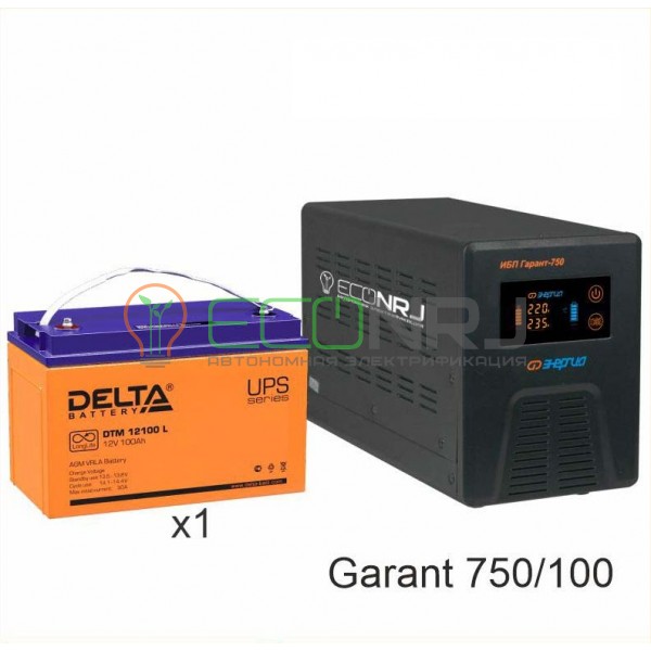 Инвертор (ИБП) Энергия ПН-750 + Аккумуляторная батарея Delta DTM 12100 L