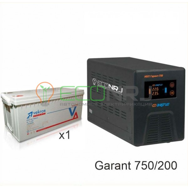 Инвертор (ИБП) Энергия ПН-750 + Аккумуляторная батарея Vektor GL 12-200