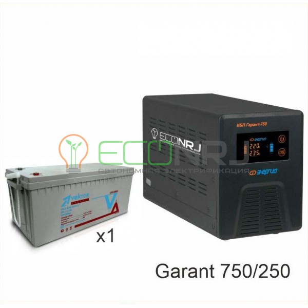 Инвертор (ИБП) Энергия ПН-750 + Аккумуляторная батарея Vektor GL 12-250