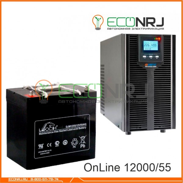 ИБП Энергия Pro OnLine 12000 + Аккумуляторная батарея LEOCH DJM1255