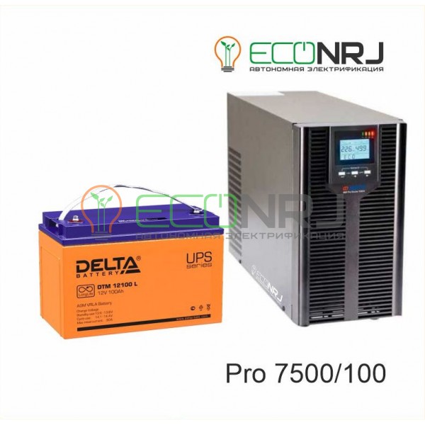 ИБП Энергия Pro OnLine 7500 + Аккумуляторная батарея Delta DTM 12100 L