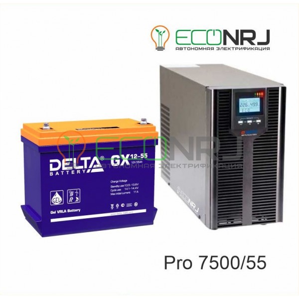 ИБП Энергия Pro OnLine 7500 + Аккумуляторная батарея Delta GX 12-55