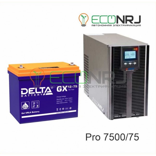 ИБП Энергия Pro OnLine 7500 + Аккумуляторная батарея Delta GX 12-75
