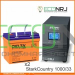 Инвертор (ИБП) Stark Country 1000 Online, 16А + АКБ Delta DTM 1233 L