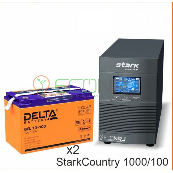 Stark Country 1000 Online, 16А + Delta GEL 12-100