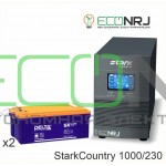 Инвертор (ИБП) Stark Country 1000 Online, 16А + АКБ Delta GX 12230