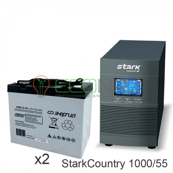 Stark Country 1000 Online, 16А + Энергия АКБ 12–55