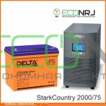 Инвертор (ИБП) Stark Country 2000 Online, 16А + АКБ Delta DTM 1275 L