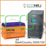 Инвертор (ИБП) Stark Country 2000 Online, 16А + АКБ Delta DTM 12100 L