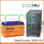 Инвертор (ИБП) Stark Country 3000 Online, 12А + АКБ Delta DTM 12100 L