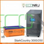 Инвертор (ИБП) Stark Country 3000 Online, 12А + АКБ Delta DTM 12250 L