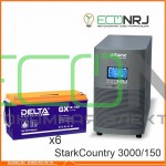 Инвертор (ИБП) Stark Country 3000 Online, 12А + АКБ Delta GX 12-150