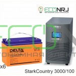 Инвертор (ИБП) Stark Country 3000 Online, 12А + АКБ Delta DTM 12100 L