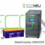Инвертор (ИБП) Stark Country 3000 Online, 12А + АКБ Delta GX 12-230