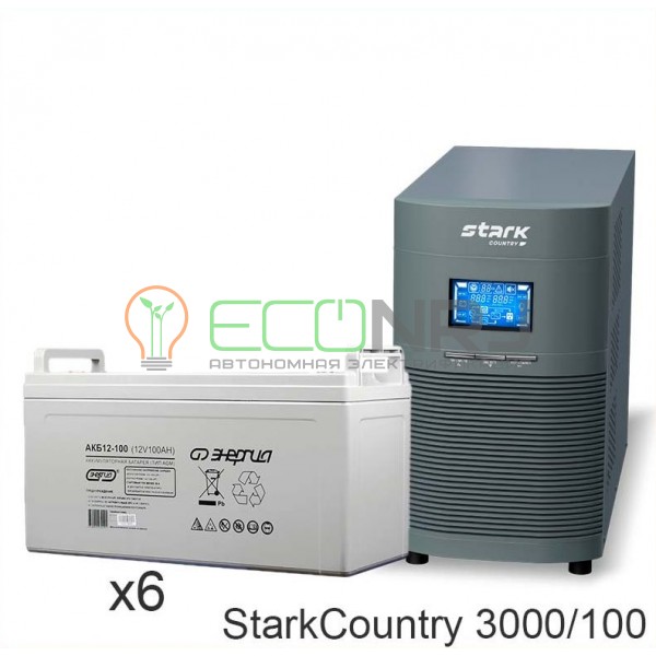 Stark Country 3000 Online, 12А + Энергия АКБ 12–100