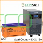 Инвертор (ИБП) Stark Country 6000 Online, 12А + АКБ Delta DTM 12150 L