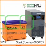 Инвертор (ИБП) Stark Country 6000 Online, 12А + АКБ Delta DTM 1255 L
