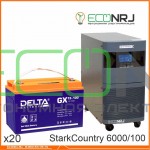 Инвертор (ИБП) Stark Country 6000 Online, 12А + АКБ Delta GX 12-100