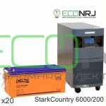 Инвертор (ИБП) Stark Country 6000 Online, 12А + АКБ Delta DTM 12200 L