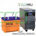 Инвертор (ИБП) Stark Country 6000 Online, 12А + АКБ Delta DTM 1233 L