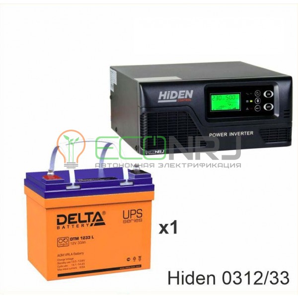 ИБП Hiden Control HPS20-0312 + Аккумуляторная батарея Delta DTM 1233 L
