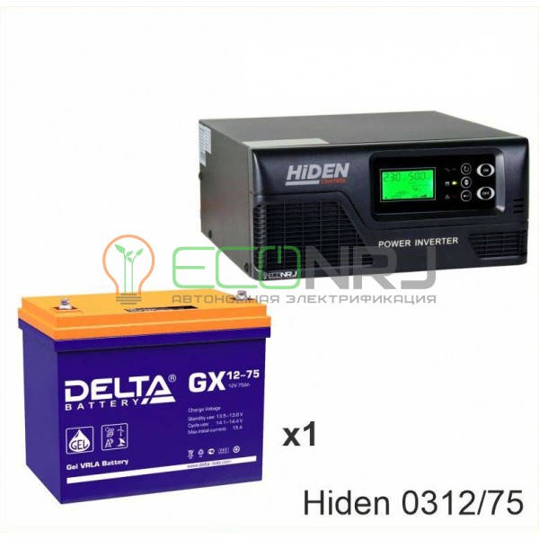 ИБП Hiden Control HPS20-0312 + Аккумуляторная батарея Delta GX 12-75