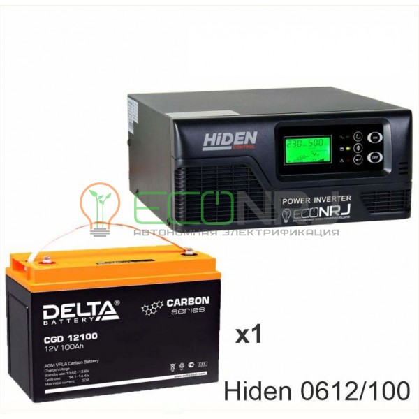 ИБП Hiden Control HPS20-0612 + Аккумуляторная батарея Delta CGD 12100