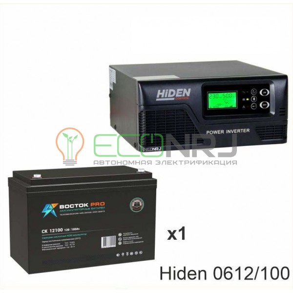 ИБП Hiden Control HPS20-0612 + Аккумуляторная батарея ВОСТОК PRO СК-12100
