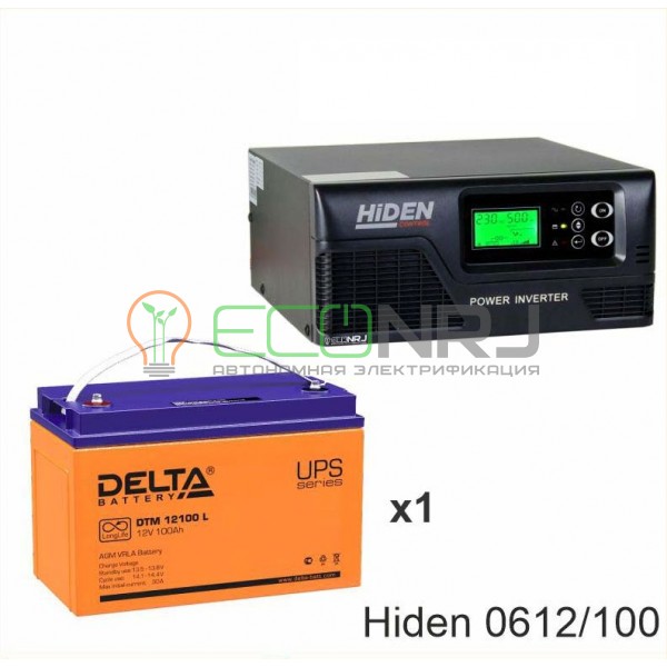 ИБП Hiden Control HPS20-0612 + Аккумуляторная батарея Delta DTM 12100 L