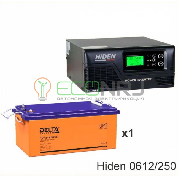 ИБП Hiden Control HPS20-0612 + Аккумуляторная батарея Delta DTM 12250 L