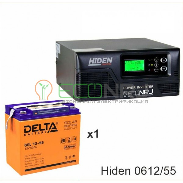 ИБП Hiden Control HPS20-0612 + Аккумуляторная батарея Delta GEL 12-55