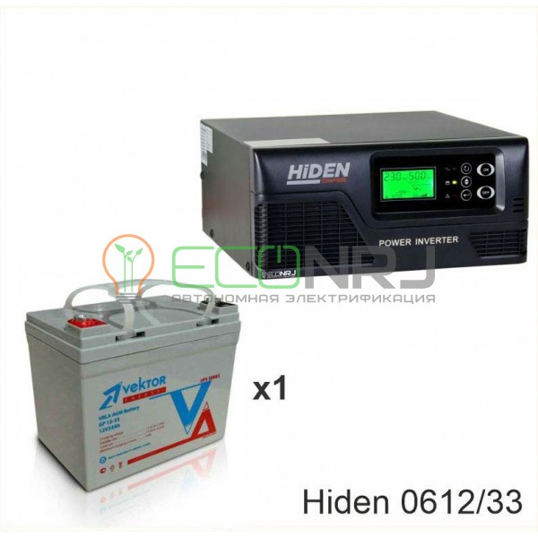 ИБП Hiden Control HPS20-0612 + Аккумуляторная батарея Vektor GL 12-33