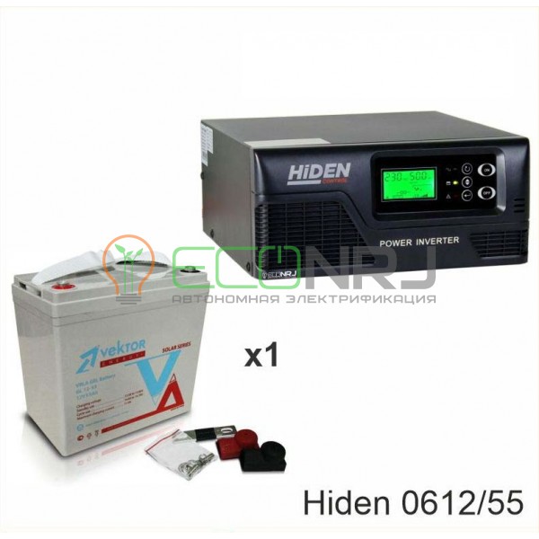ИБП Hiden Control HPS20-0612 + Аккумуляторная батарея Vektor GL 12-55