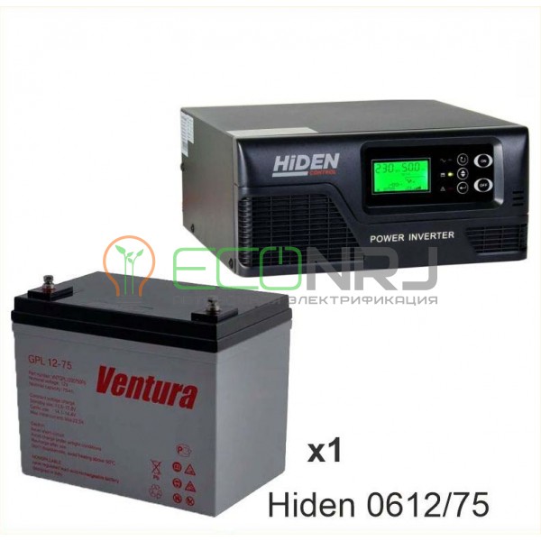 ИБП Hiden Control HPS20-0612 + Аккумуляторная батарея Ventura GPL 12-75