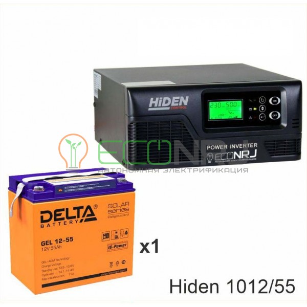 ИБП Hiden Control HPS20-1012 + Аккумуляторная батарея Delta GEL 12-55