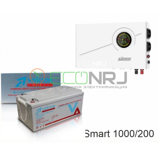 ИБП Powerman Smart 1000 INV + Аккумуляторная батарея Vektor VPbC 12-200