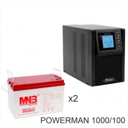 ИБП POWERMAN ONLINE 1000 Plus + MNB MМ100-12