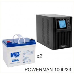 ИБП POWERMAN ONLINE 1000 Plus + MNB MNG33-12