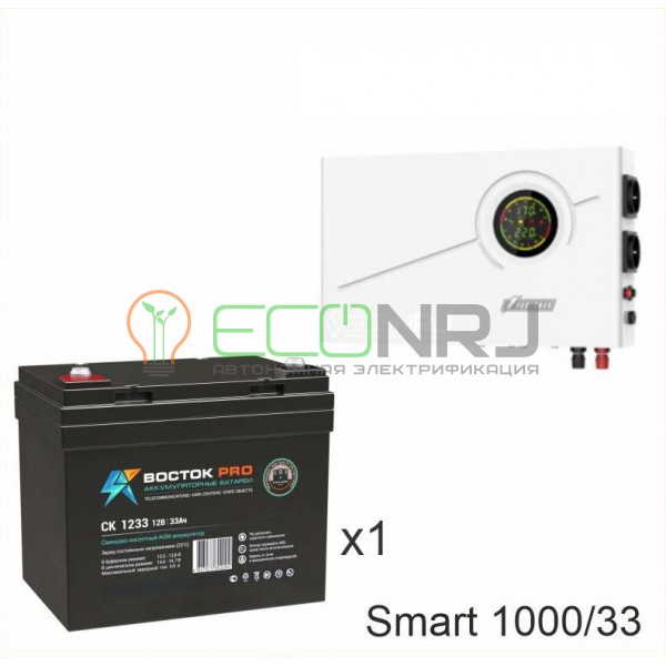 ИБП Powerman Smart 1000 INV + Аккумуляторная батарея ВОСТОК PRO СК-1233